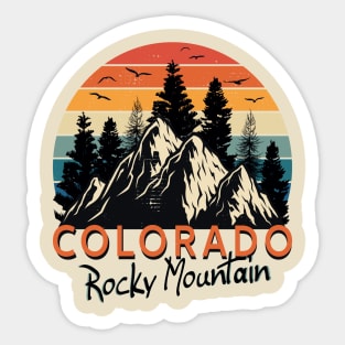 Colorado Tee - Retro Vintage Mountains Nature Hiking T-Shirt Sticker